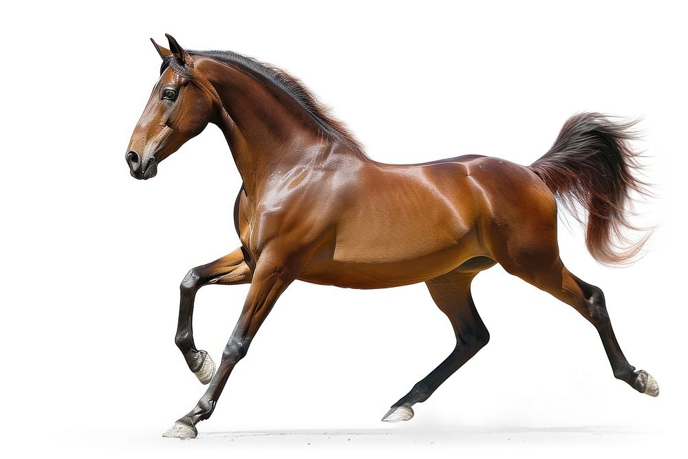 Brown Arabian horse stallion mammal animal.