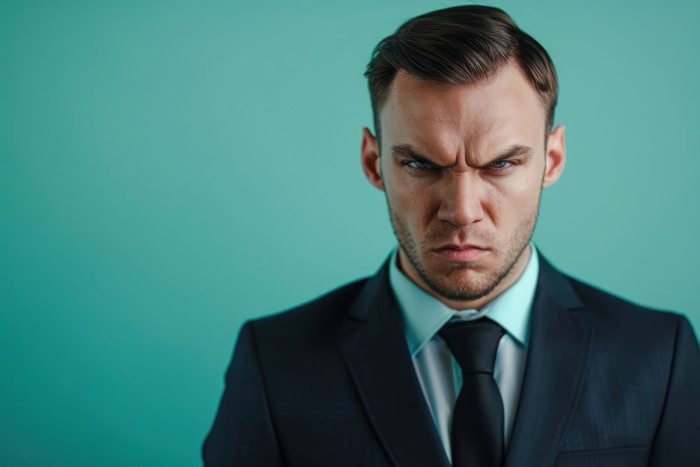 Business man angry face portrait photography worried.