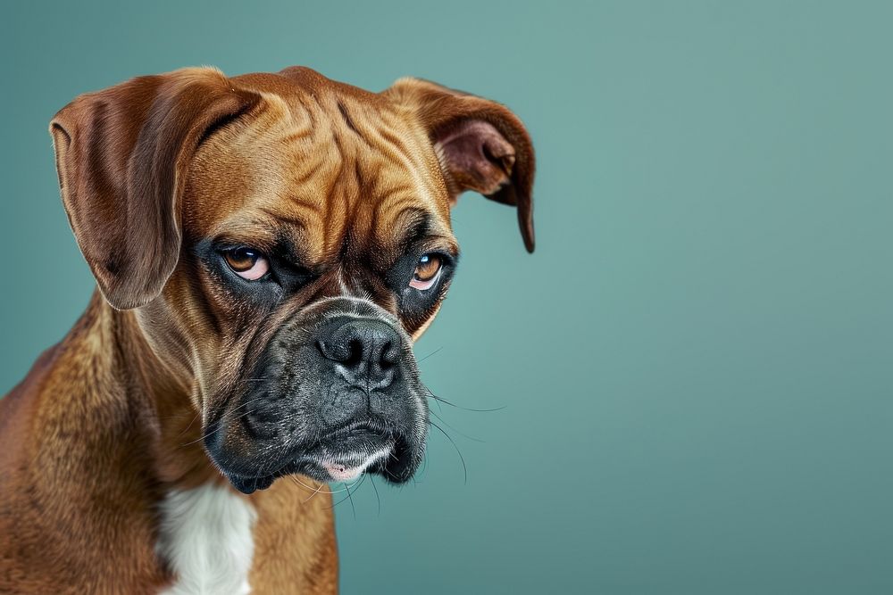 Dog angry face portrait bulldog mammal.