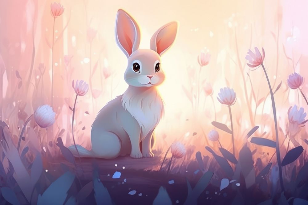 Rabbit cartoon representation creativity.