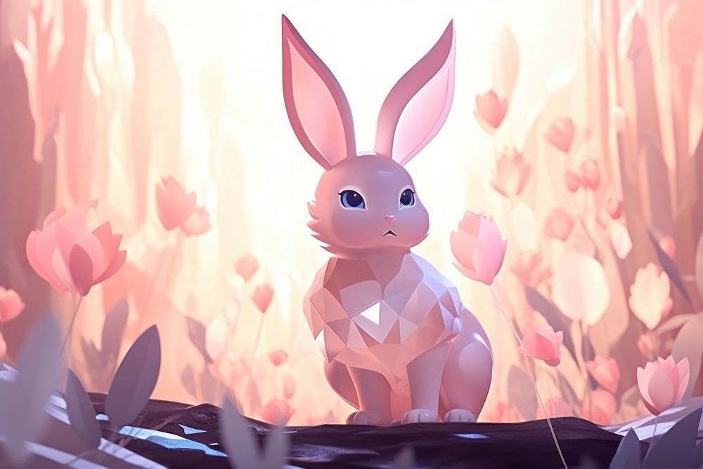 Rabbit cartoon representation creativity.