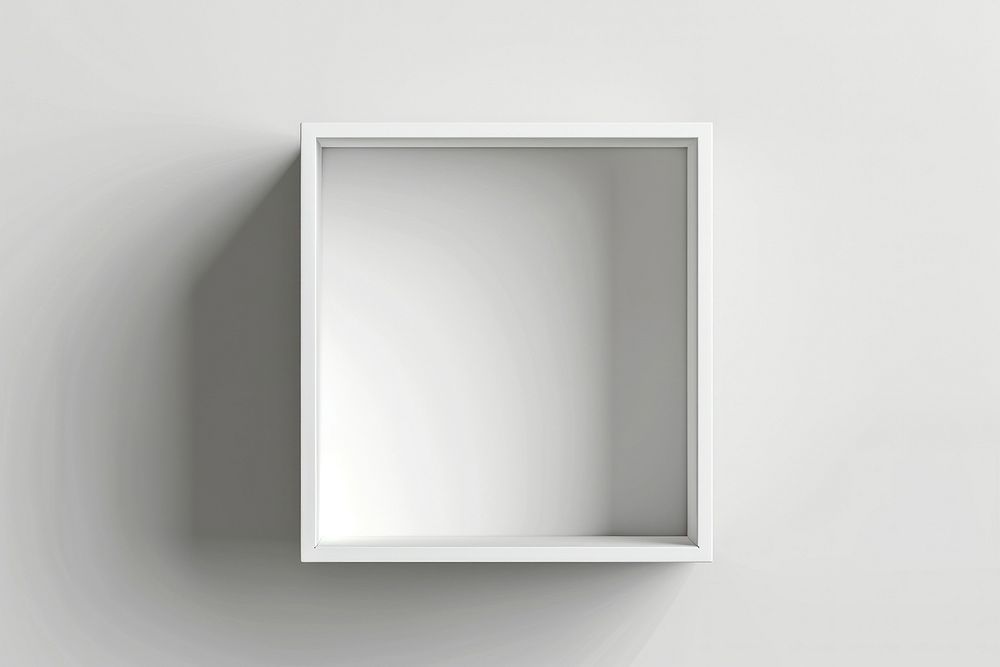 Box  white gray gray background.