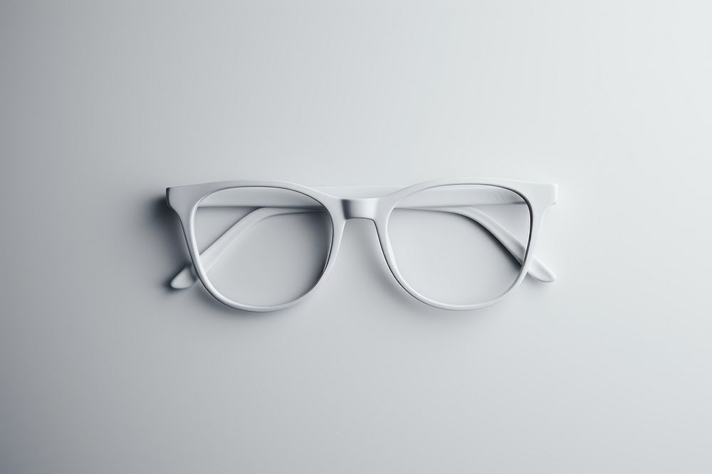 Glasses  white gray gray background.