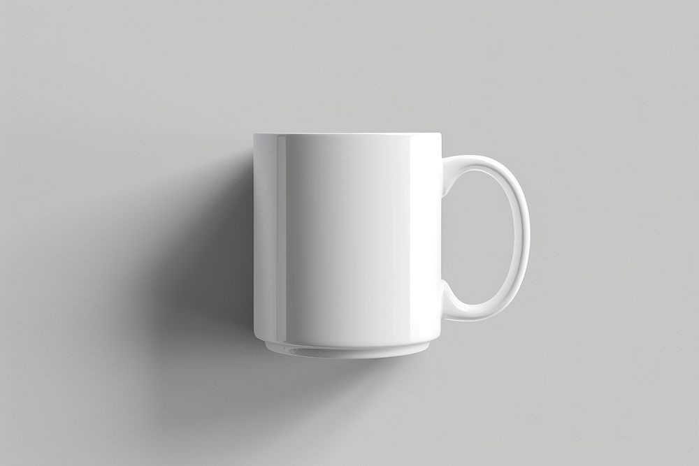 Mug  coffee white gray.