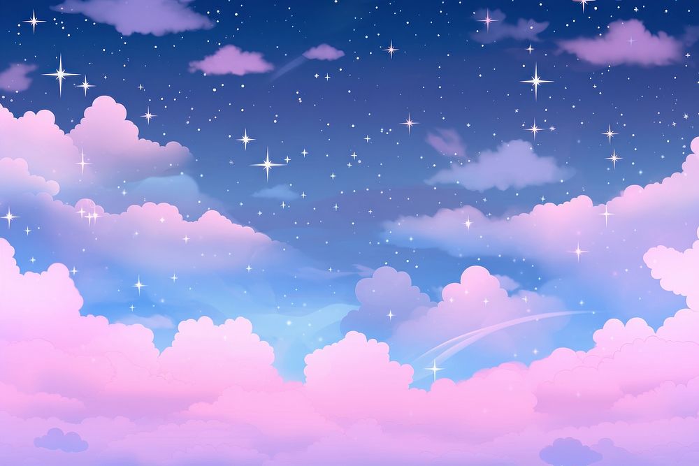 Stars in night sky outdoors nature cloud.