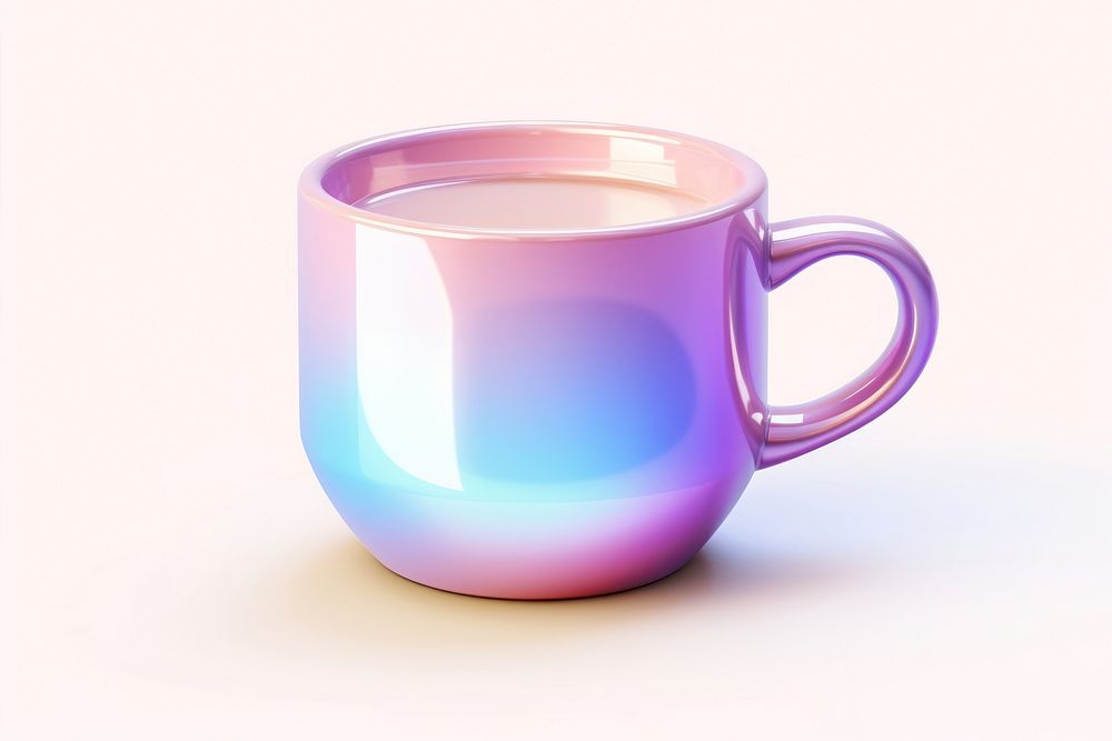 Icon iridescent coffee mug drink.