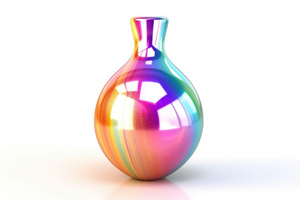 Jar iridescent bottle glass vase.