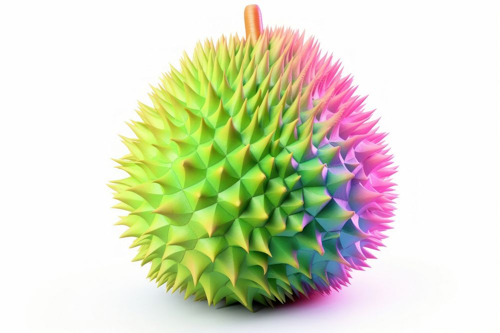 Icon iridescent durian pineapple fruit.