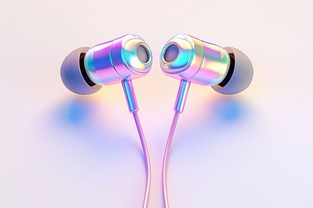 Earphones headphones headset purple.