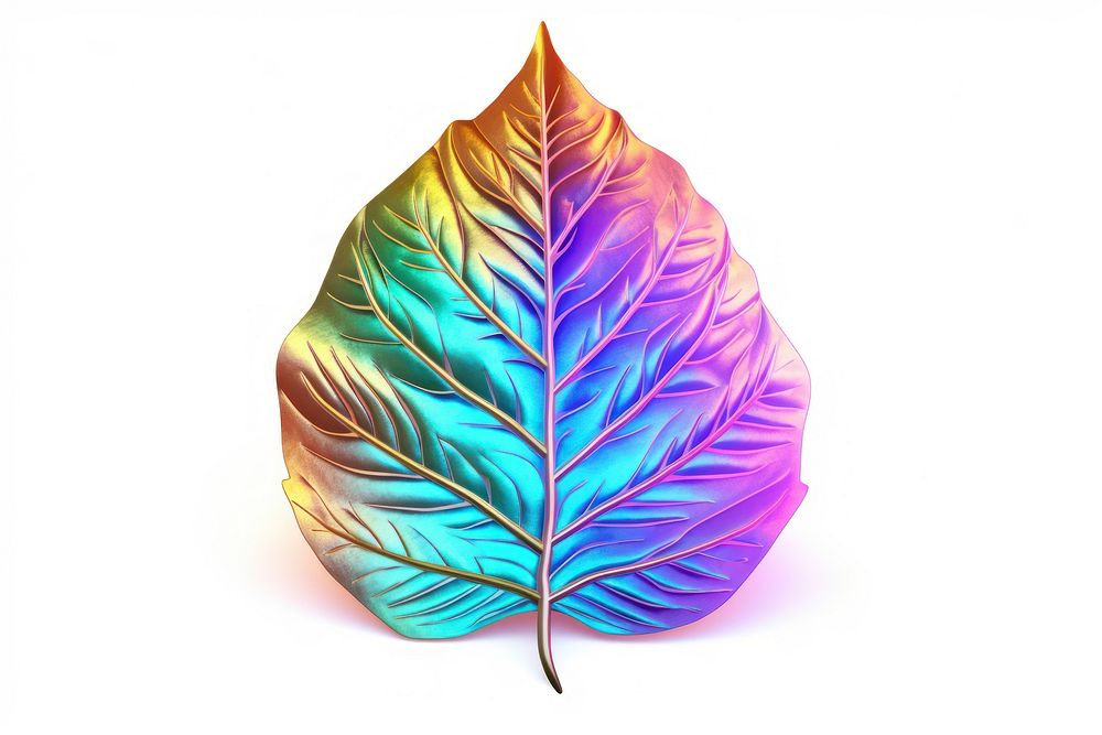 Icon iridescent leaf plant petal.