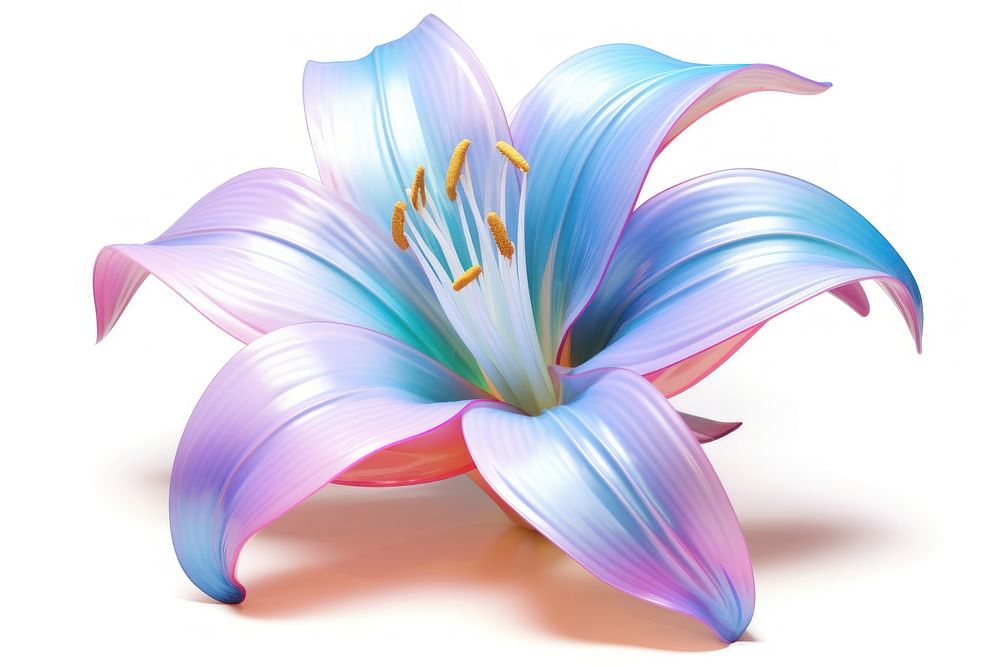 Icon iridescent lily flower petal.