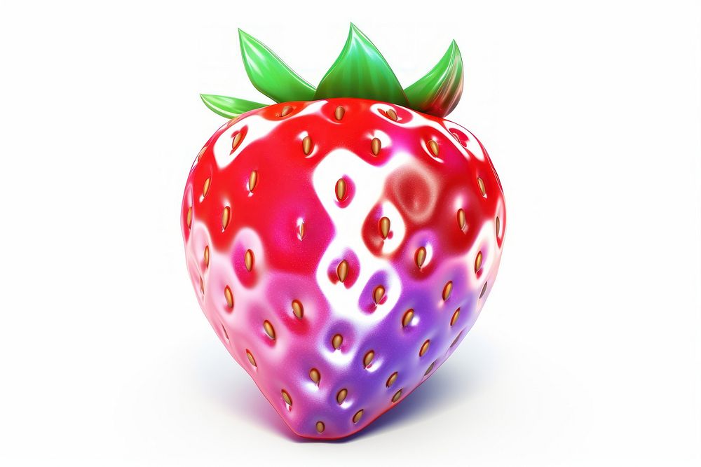Icon iridescent berry strawberry fruit.