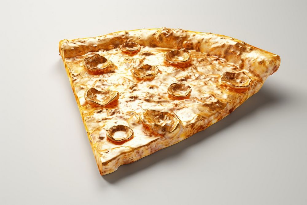 Pizza dessert food gold.