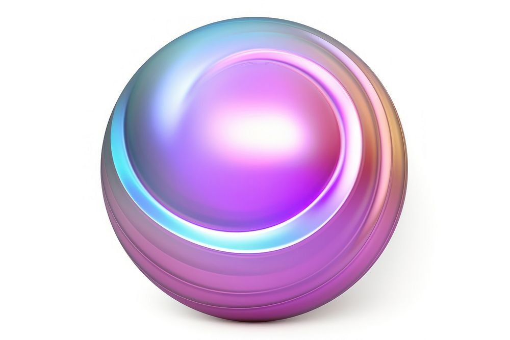 Icon iridescent sphere purple shape.