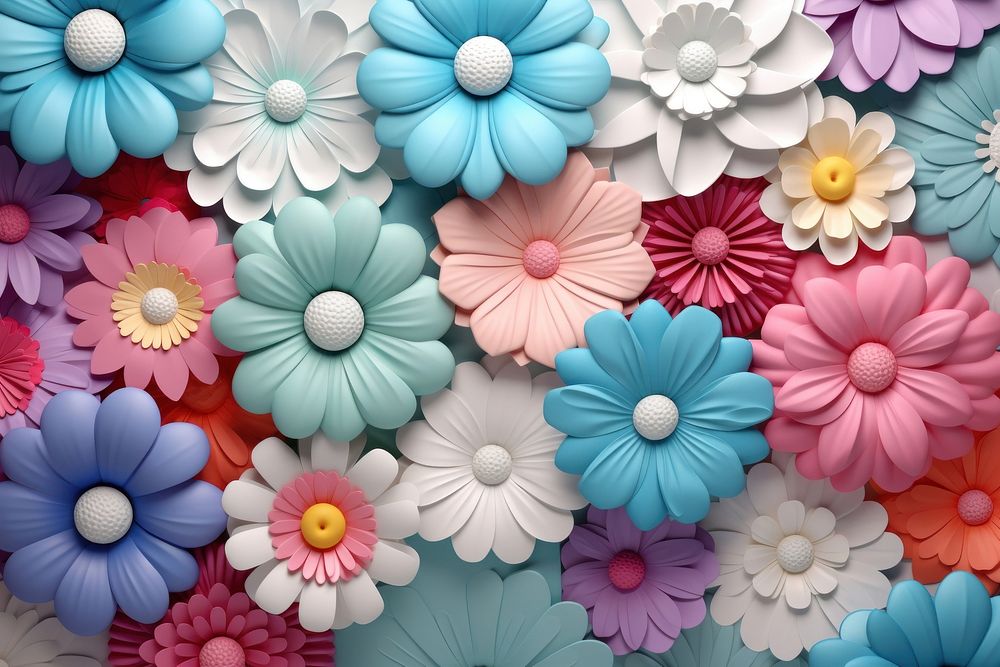  Pastel flower wall backgrounds graphics pattern. AI generated Image by rawpixel.