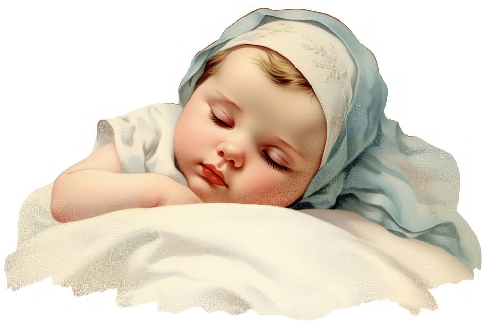 Newborn baby sleeping portrait.