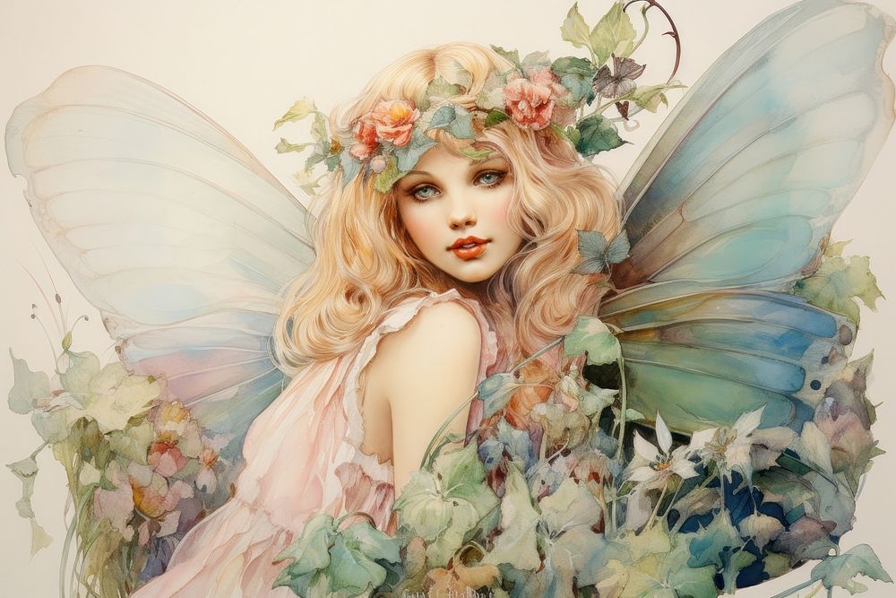 Flower fairy portrait angel adult.