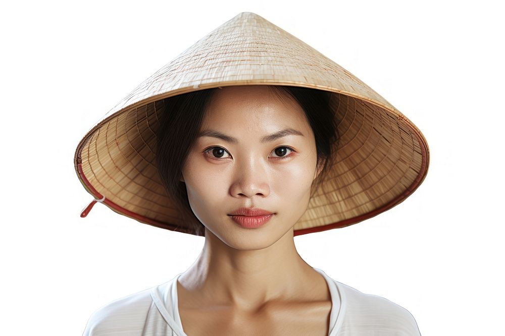 Vietnamese woman adult white background relaxation.