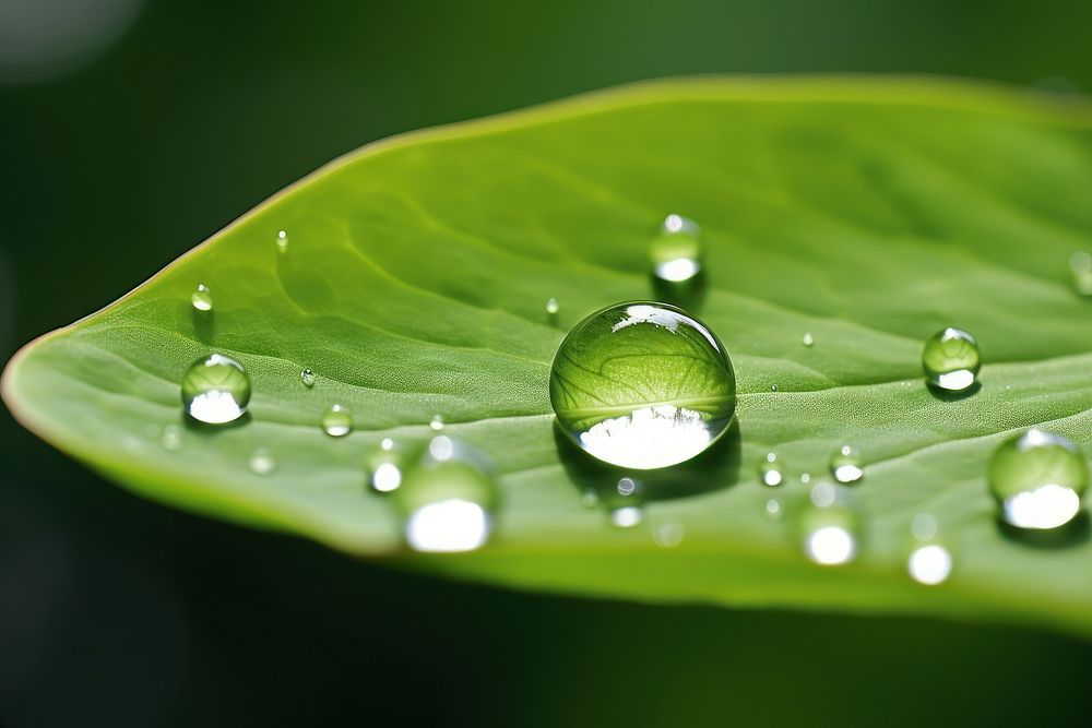 Water droplet on lotus leave green background backgrounds plant leaf.