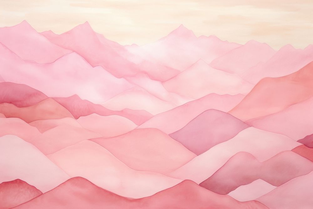 Abstract watercolor pink mountain background backgrounds petal tranquility.