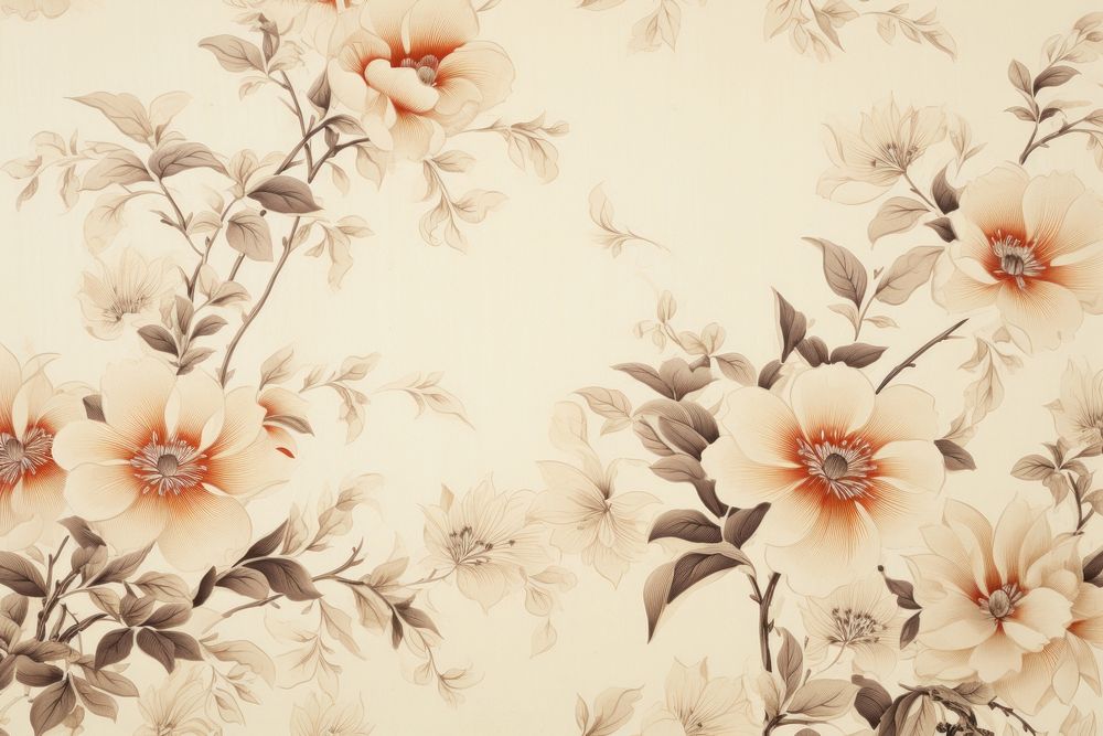 Floral paper graphics pattern blossom.