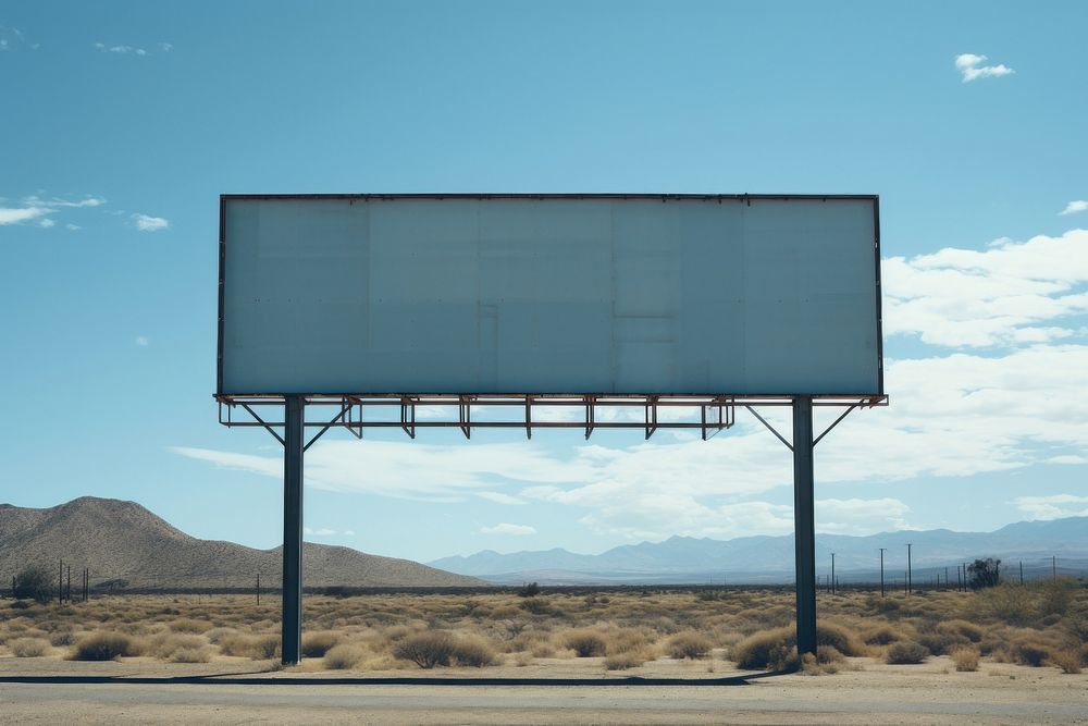 Billboard blue sky advertisement.