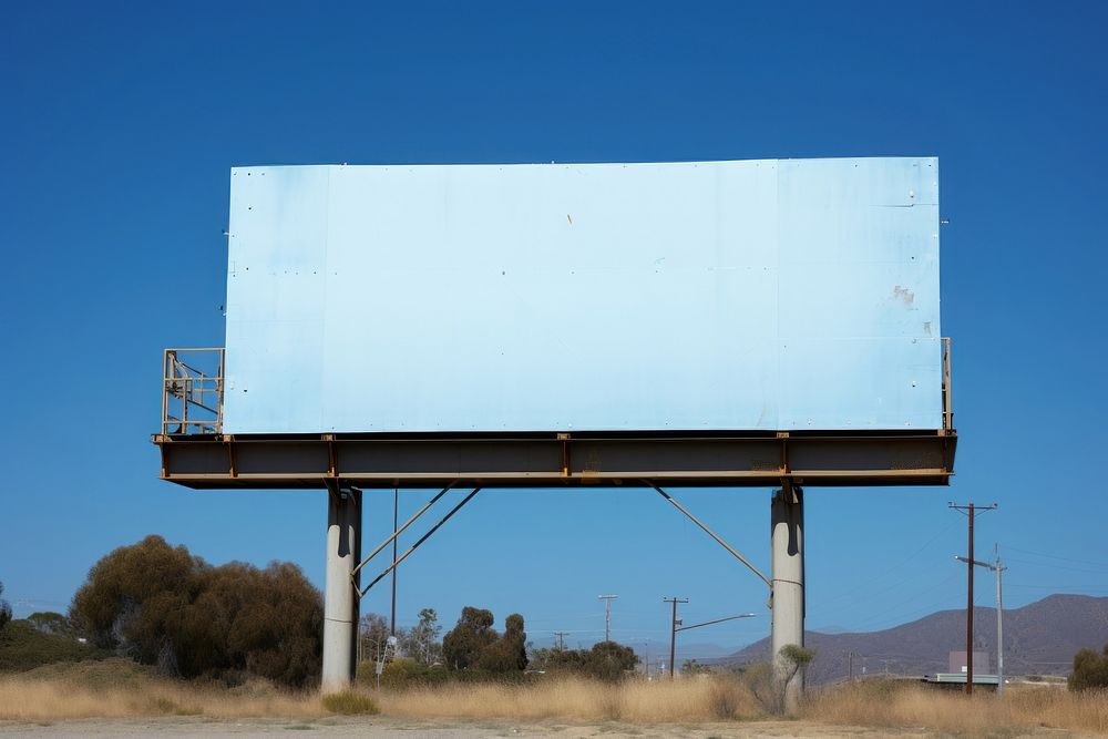 Billboard blue sky advertisement.