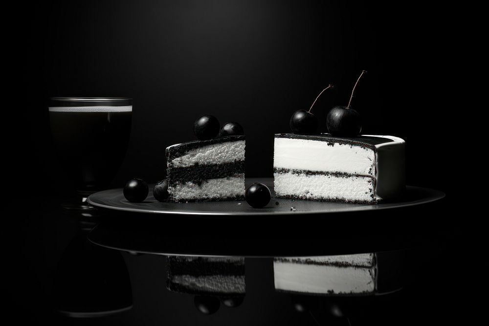 Photography of baking dessert black white.