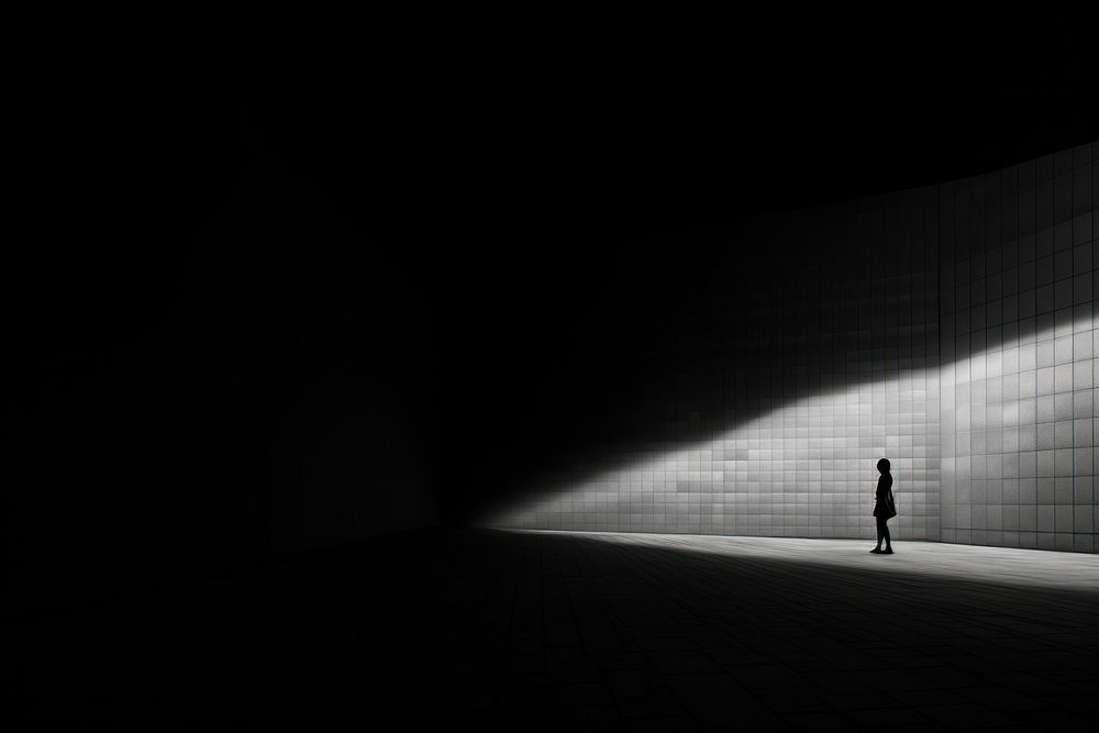 Photography of lighting png silhouette walking tunnel.