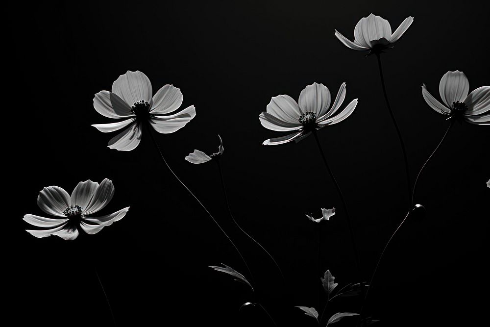 Black Background black flower petal.