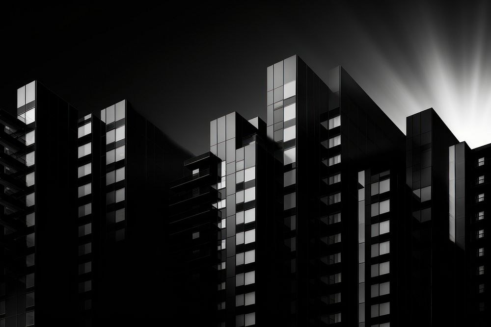 Black Background building architecture outdoors.