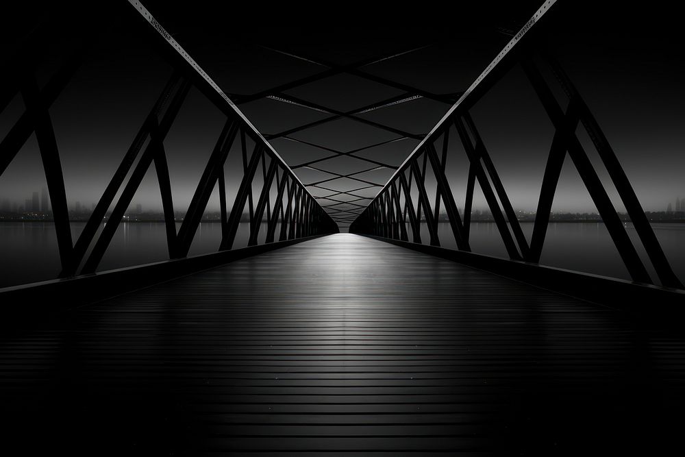 Black Background bridge black architecture.