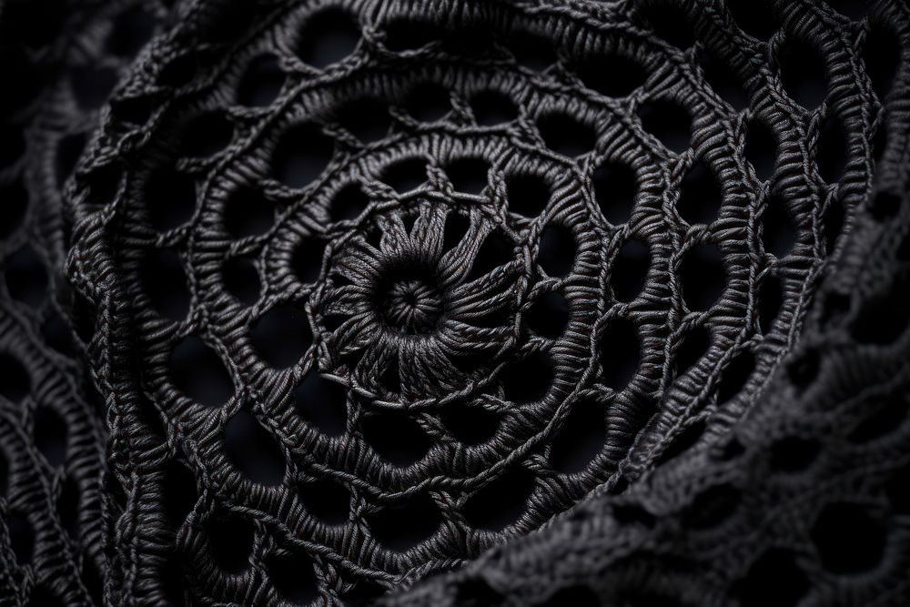 Black Background black backgrounds crochet.