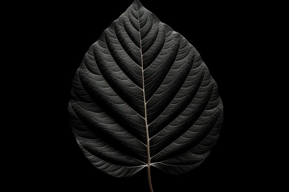 Black Background black leaf plant.