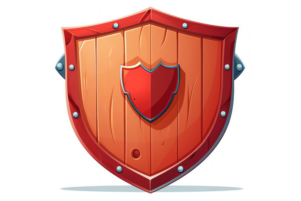 Cartoon illustration ofprotective shield cartoon protection security.