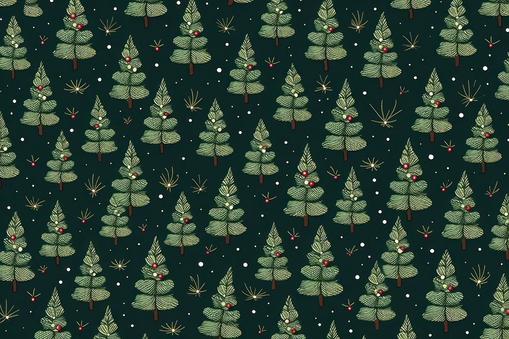 Christmas tree green pattern cute background backgrounds plant repetition.