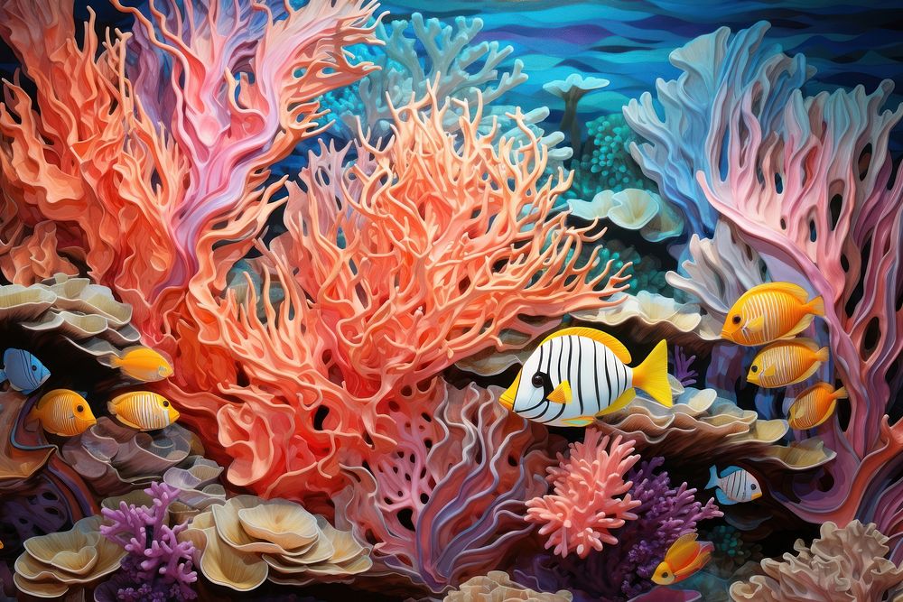 Coral reef aquarium outdoors animal.