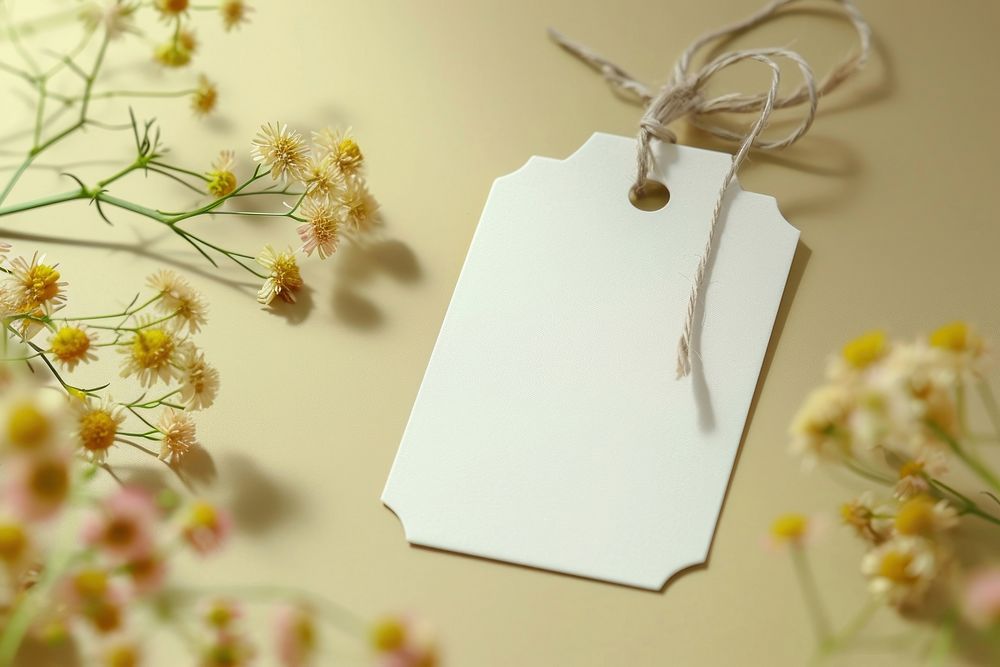 Clothes label tag packaging  flower plant petal.