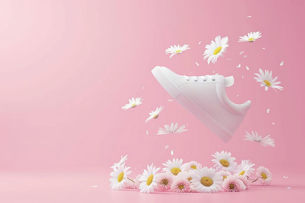 Shoes packaging  daisy footwear flower.