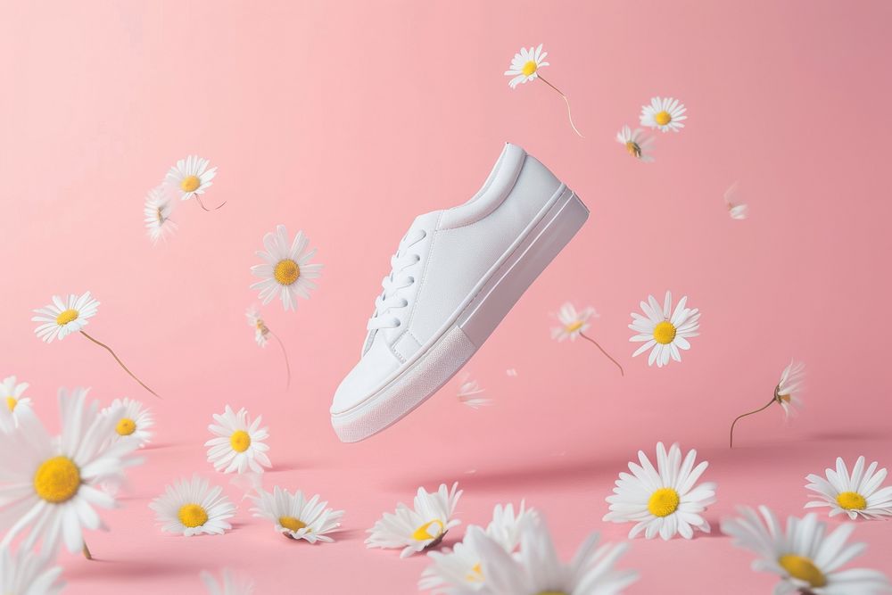 Shoes packaging  daisy footwear flower.