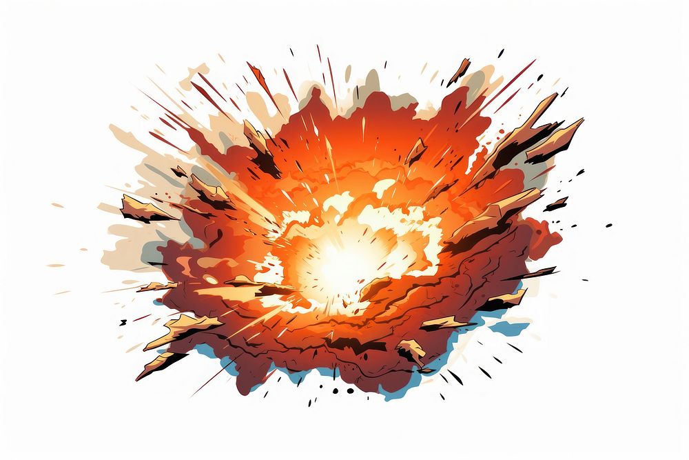 Clipart explosion illustration fire white background destruction.