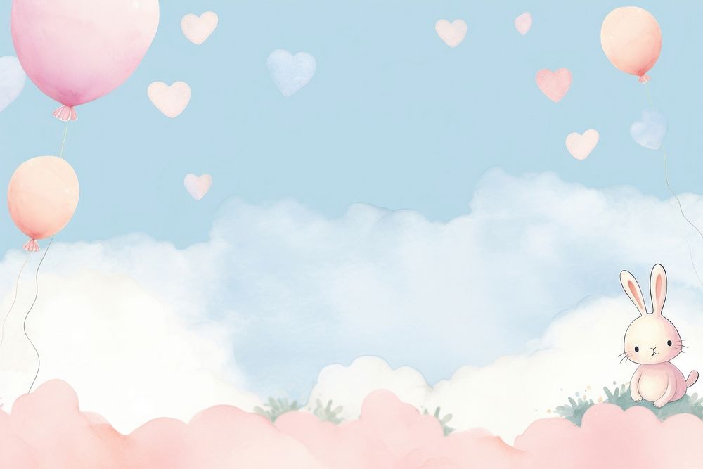  Cute background backgrounds balloon plain. AI generated Image by rawpixel.