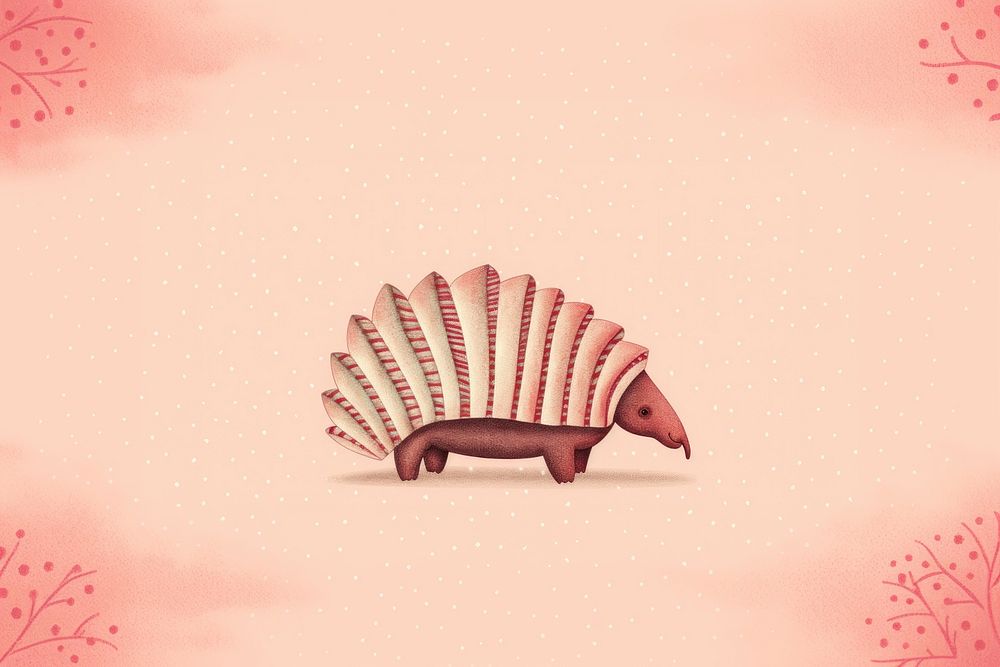  Cute background armadillo wildlife animal. AI generated Image by rawpixel.