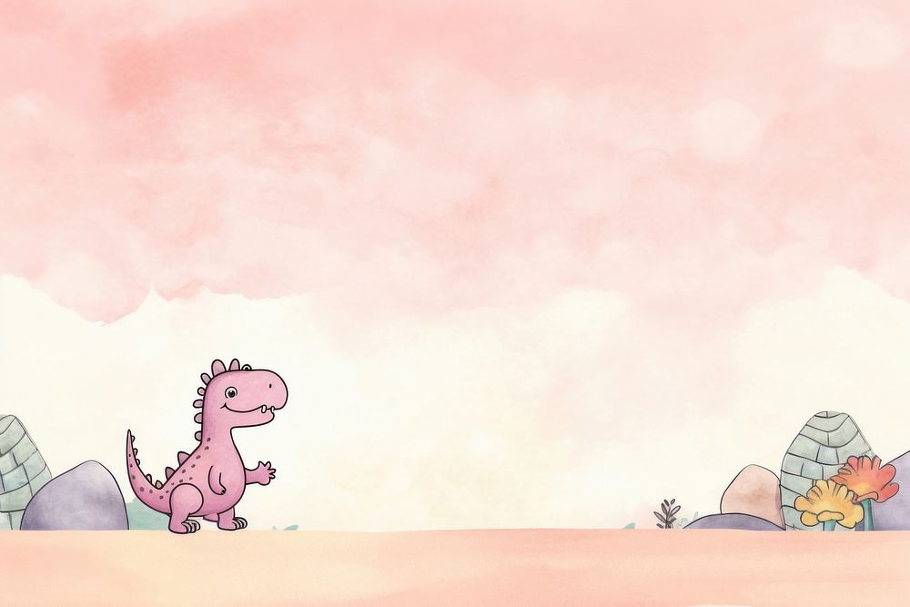  Cute background cartoon pink sky. AI generated Image by rawpixel.