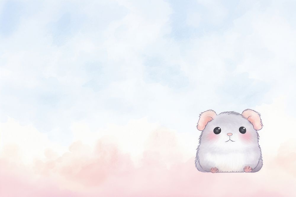  Cute background hamster cartoon animal. AI generated Image by rawpixel.