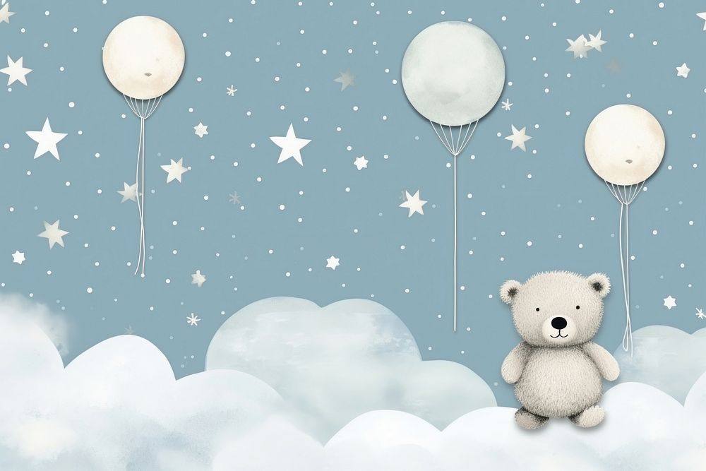  Cute background balloon nature cute. AI generated Image by rawpixel.