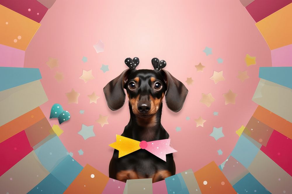  Cute background dachshund animal mammal. AI generated Image by rawpixel.