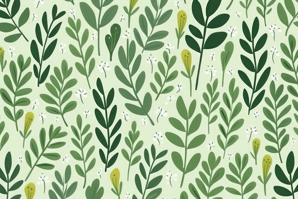 Cute green abstract botanical simple pattern background backgrounds plant herbs.