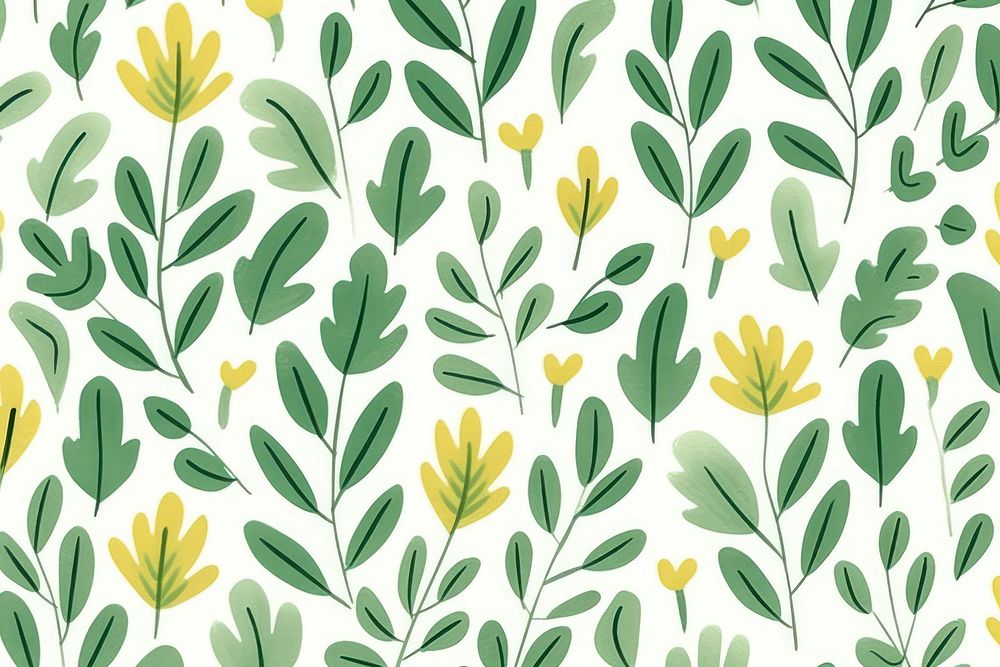 Cute green abstract botanical simple pattern background backgrounds plant leaf.