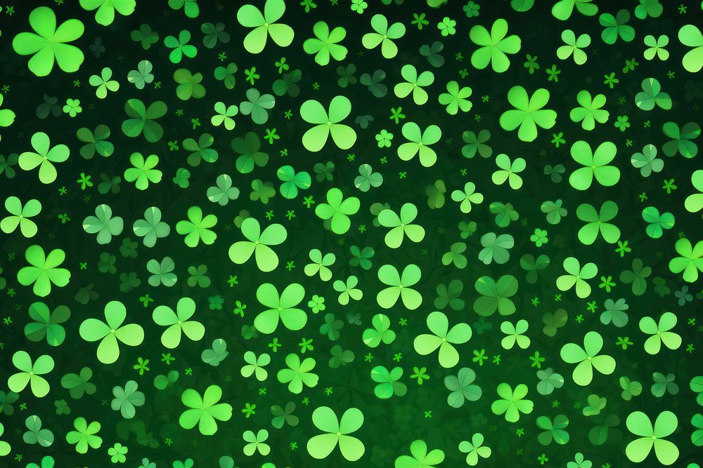 Cute green clover pattern background backgrounds decoration abstract.